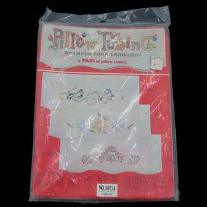 Vogart Pillow Tubing Stamped Embroidery Pair of Pillows Scotties 8021A Kit NEW
